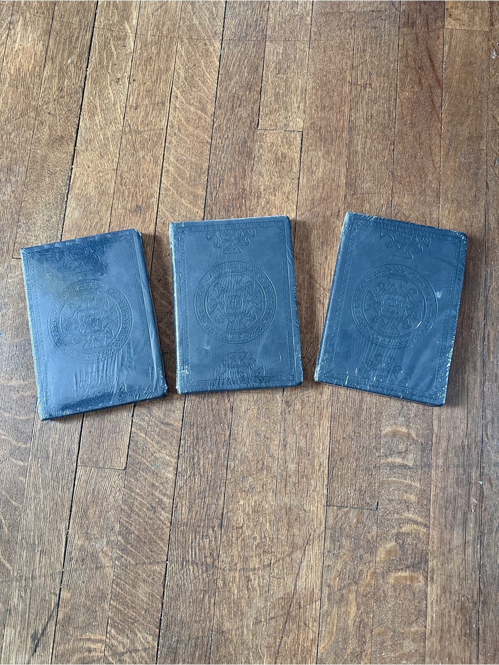 Black Leather-Style Journals Set of 3